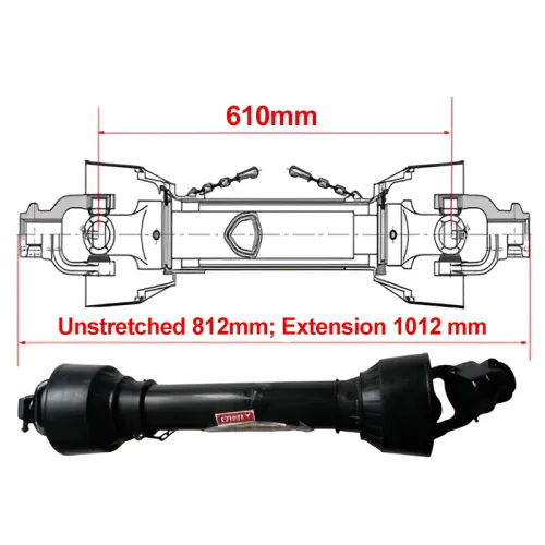 WAŁ ODBIORU MOCY WOM L= 610MM, TRÓJKĄTNY 240NM, 6/6 WPUSTÓW, KRZYŻAK 24X63 -MTZ