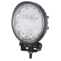 LAMPA ROBOCZA LEDOWA OKRĄGŁA,  9 LED 12-24V, FI 116MM, GRUBOŚĆ - 38MM, OBUDOWA ALUM.