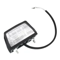 LAMPA OŚWIETLENIA TABLICY REJESTRACYJNEJ ŻARÓWKA, KLOSZ BIAŁY, CZARNA, 12/24V