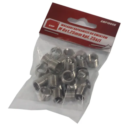 WKŁADKI NAPRAWCZE DO GWINTÓW M 5X0,8MM KPL. 25SZT