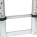 DRABINA TELESKOPOWA - 5M 15 SZCZEBLI, POKROWIEC + STABILIZATOR