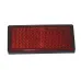ODBLASK PROSTOKĄTNY PRZYKLEJANY CZERWONY 86X40MM, W RAMCE