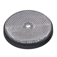 ODBLASK OKRĄGŁY Z OTWOREM BIAŁY FI 60MM, W RAMCE, HOMOLOGACJA