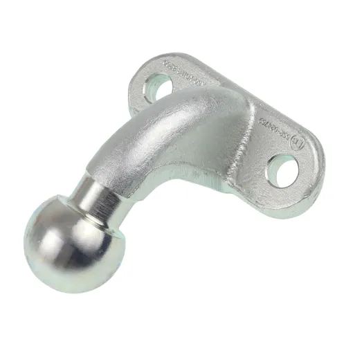 KULA HAKA HOLOWNICZEGO PRZYCZEPKI FI 50MM, KĄTOWA DO SAMOCHODÓW DOSTAWCZYCH 3.5T, 130X75MM, E13 - SREBRNA