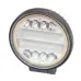 LAMPA ROBOCZA HALOGEN LED, 38 LED + OBRYSOWA DIODA, OKRĄGŁĄ, 12-24V, FI 112MM, GRUBOŚĆ: 38 MM