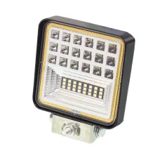 GMP GMP42LHK-38 — LAMPA ROBOCZA HALOGEN LED, 42 LED + OBRYSOWA DIODA, KWADRATOWA, 9-36V, 110X110X3...