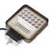 LAMPA ROBOCZA HALOGEN LED, 42 LED + OBRYSOWA DIODA, KWADRATOWA, 9-36V, 110X110X35MM, OŚWIETLENIE COMBO (SPOT+FLOOD)