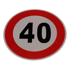 GMP GMP5033H40H — NALEPKA (NAKLEJKA) LIMIT PRĘDK.-  40KM/H FI 200MM, KLASA II