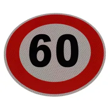 GMP GMP5033H60H — NALEPKA (NAKLEJKA) LIMIT PRĘDK.-  60KM/H FI 200MM, KLASA II