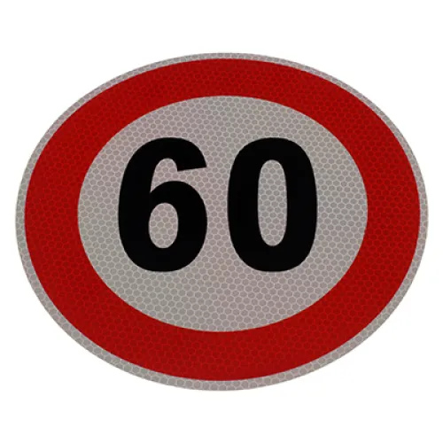 NALEPKA (NAKLEJKA) LIMIT PRĘDK.-  60KM/H FI 200MM, KLASA II