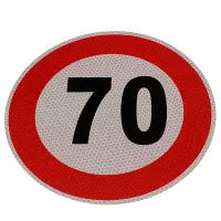 NALEPKA (NAKLEJKA) LIMIT PRĘDK.-  70KM/H FI 200MM, KLASA II