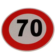 GMP GMP5033H70H — NALEPKA (NAKLEJKA) LIMIT PRĘDK.-  70KM/H FI 200MM, KLASA II