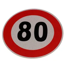 GMP GMP5033H80H — NALEPKA (NAKLEJKA) LIMIT PRĘDK.-  80KM/H FI 200MM, KLASA II