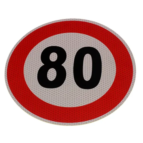NALEPKA (NAKLEJKA) LIMIT PRĘDK.-  80KM/H FI 200MM, KLASA II