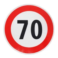 NALEPKA (NAKLEJKA) LIMIT PRĘDK.-  70KM/H FI 200MM, KLASA I