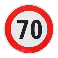 GMP GMP5033K1H70 — NALEPKA (NAKLEJKA) LIMIT PRĘDK.-  70KM/H FI 200MM, KLASA I