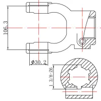 WIDEŁKI WAŁU ODB. MOCY FI 30,2X106 -Z6 WIELOKLIN 1 3/8