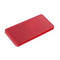 ODBLASK PROSTOKĄTNY PRZYKLEJANY CZERWONY 94X44MM, HOMOLOGACJA
