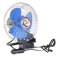 WENTYLATOR OBROTOWY SAMOCHODOWY 24V METALOWY, Z KLIPSEM, 6 CALI