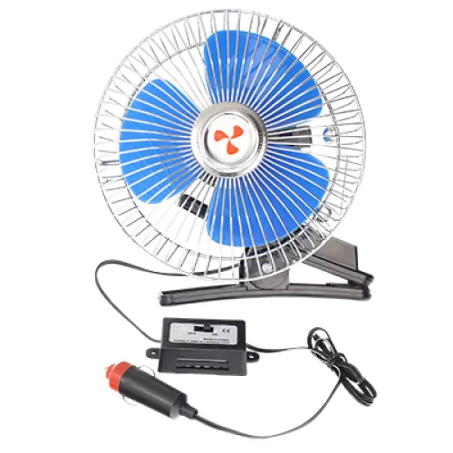 WENTYLATOR OBROTOWY SAMOCHODOWY 12V METALOWY, Z KLIPSEM, 6 CALI