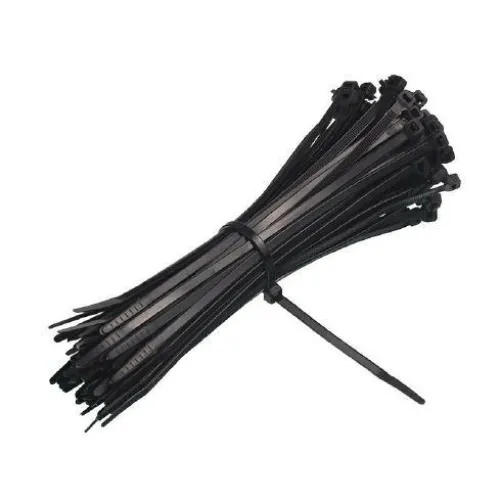 OPASKI ZACISKOWE ODPINANE 150X7,5MM CZARNE, PLASTIKOWE, 100SZT/OPAKOWANIE