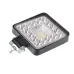 LAMPA ROBOCZA HALOGEN LED, 41 LED KWADRATOWA, 12V-36V, 109X109X28 MM, OBUDOWA ALUM. OŚWIETLENIE ROZPROSZONE (FLOOD)