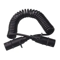 PRZEWÓD SPIRALNY 7/24V N, WTYCZKI PLASTIKOWE (BEZ BOLCA), L=4500MM, DŁG ROBOCZA 3,6M