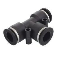SZYBKOZŁ. TEKALANU FI  6MM TRÓJNIK, PLASTIKOWE, CZARNE