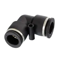 SZYBKOZŁ. TEKALANU FI  6MM KOLANKO, PLASTIKOWE, CZARNE