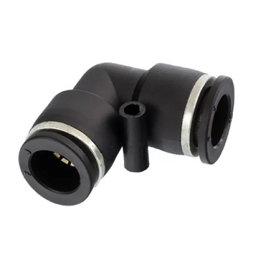 SZYBKOZŁ. TEKALANU FI  6MM KOLANKO, PLASTIKOWE, CZARNE