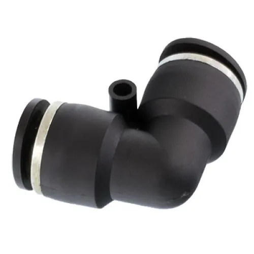 SZYBKOZŁ. TEKALANU FI  8MM KOLANKO, PLASTIKOWE, CZARNE