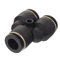 SZYBKOZŁ. TEKALANU FI 12MM / 10MM TRÓJNIK `Y`, PLASTIKOWE, CZARNE