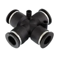 SZYBKOZŁ. TEKALANU FI 10MM POCZWÓRNE, PLASTIKOWE, CZARNE