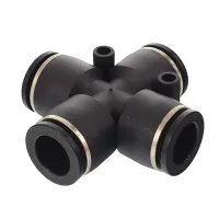 SZYBKOZŁ. TEKALANU FI  6MM POCZWÓRNE, PLASTIKOWE, CZARNE