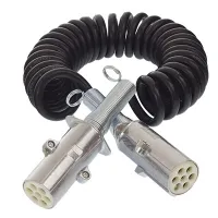 PRZEWÓD SPIRALNY 7/24V S, WTYCZKI ALUMINOWE ( Z BOLCEM), L=4500MM, DŁG ROBOCZA 3,6M