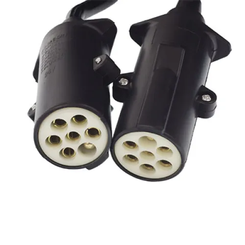 PRZEWÓD SPIRALNY 7/24V S, WTYCZKI PLASTIKOWE  ( Z BOLCEM), L=4500MM, DŁG ROBOCZA 3,6M