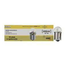 GMP GMPG1824V5WBA15SH — ŻARÓWKA R5W, 24V, 5W BA15S, HOMOLOGACJA E2, KPL. 10SZT.