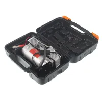 KOMPRESOR DO POMPOWANIA POW.12V 50L/MIN Z MANOMETREM DO 10BAR/ATM, DWUTŁOKOWY