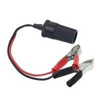 GNIAZDO ZAPALNICZKI SAMOCHODOWEJ Z KROKODYLKAMI, ADAPTER ZASILANIA