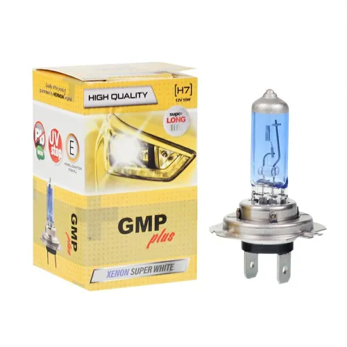 ŻARÓWKA H7, 12V, 55W XENON SUPER WHITE PX26D, HOMOLOGACJA E4
