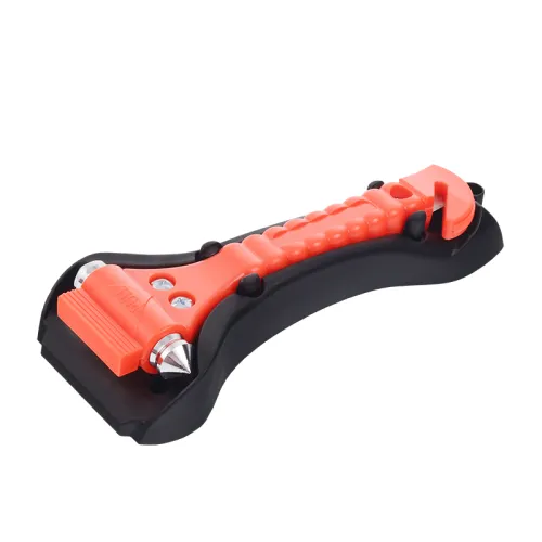 MŁOTECZEK DO WYBIJANIA SZYB KPL. Z WIESZAKIEM I NOŻYKIEM, TYP 3, DŁUGOŚĆ 19CM