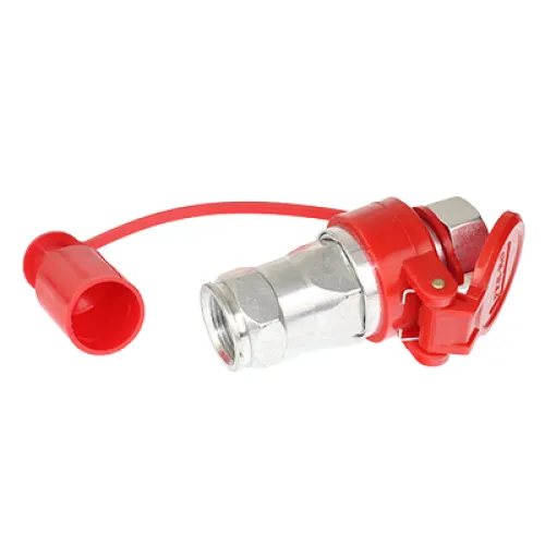 SZYBKOZŁĄCZE HYDRAULICZNE GRZYBKOWE KPL. WTYCZKA+GNIAZDO, M22X1,5, CZERWONE