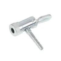 KOŃCÓWKA DO POMPOWANIA FI 6MM KĄTOWA, METALOWY ZACISK