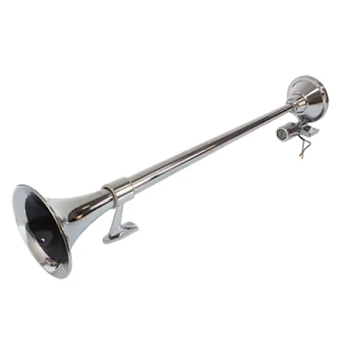 SYGNAŁ PNEUMATYCZNY TRĄBKA OKRĄGŁA 12/24V, L=730MM, ALUMINIOWA FANFARA