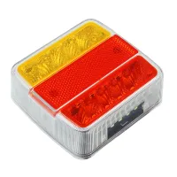 LAMPA TYLNA ZESP. 3-SEGM. L/P PRZYCZEPKA DIODOWA, KWADRATOWA, 12/24V, HQ
