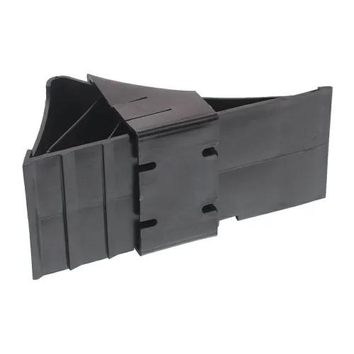 KLIN POD KOŁA L=225MM PLASTIKOWY CZARNY, OBCIĄŻENIE DO 1,6T + MOCOWANIE