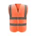 KAMIZELKA ODBLASKOWA - POMARAŃCZOWA XL (ODBLASK POZIOMY + PIONOWY)  CE, EN20471