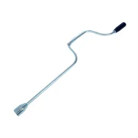 KORBA RĘCZNA KOŁA PODPOROWEGO H=730MM, K:19MM - NIEBIESKA RĄCZKA