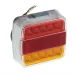 LAMPA TYLNA ZESP. 3-SEGM. L/P PRZYCZEPKA DIODOWA, KWADRATOWA, BEZ PRZEWODU, 12V