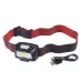 LATARKA CZOŁOWA LED COB 350LUX, 1200MA, 3,7V, 1,26A,  AKUMULATOROWA, REGULOWANA OPASKA